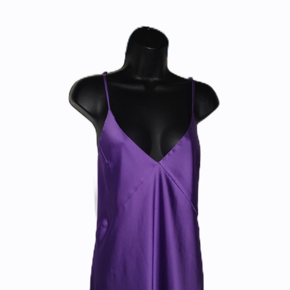A.N.D. Purple Satin Slip Gown - Picture 3 of 6